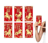 Chinese Red Envelope Of The Year 2026 | 6 Pieces 2026 Cute Spring Party Money Envelopes | Envelope For Lunar Year Of The Horse - For Adults, Couples, Friends, Mom, Dad And Kids