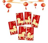 Chinese Red Envelope | Traditional Large,Year of The Horse Red Envelopes 2026 | for Birthday Spring Festival Marriage Engagement Wedding Women Boys Girls Youth Teens