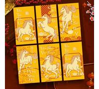 Chinese Red Envelopes 2026 Red Pocket Hong Bao of Horse Lucky Money Cash Envelopes Packet for Chinese Lunar Year Wedding Festival Occasions(Style 8)