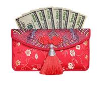 Chinese Red Envelopes | Decorative Gold Foil Pouches, Chinese Wedding Envelopes with Fringes - Ideal for Family , Birthdays, Traditional Holidays