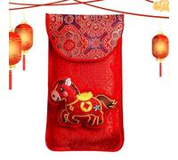 Chinese Red Envelopes - Embroidered Gift Package, Large Money Holder for 2026 Celebration, Traditional Presentation | Men, Women, Girls, Teens, Teens, Marriage, Engagement,