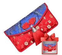 Chinese Red Envelopes, Large Size Long-Tail Traditional Packets with Tassels, Festive Feature Usage for Adults Elders Family Gatherings Holidays Birthdays Spring Festival Invitations Greetings
