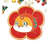 Chinese Red Envelopes, Red Pocket Folders - Wallet with Cartoon Snake Pattern | New Year Purse, Red Packets with Multiple Card Slots for Decorating New Year Trees and Walls, B-10 card slot, see