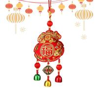 Chinese Red Festival Ornaments, 2025 New Year Home Decorations, Lunar New Year Wall Pendants, Chinese Blessing New Year Décor, Red Lantern Pendant Decorations for Home