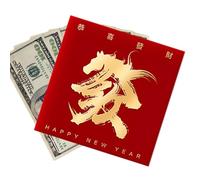 Chinese Red Lucky Envelopes - Wallet with Blessing Wishes for the Year, 2026 Lunar New Year Envelopes with Gold Pattern for Spring Festival, Party, Holiday Party and
