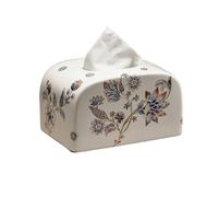 Chinese Retro Ceramic Tissue Box Holder Paper Cover Case Living Room Coffee Table Storage Paper Box Napkin Holder Home Decor(C)