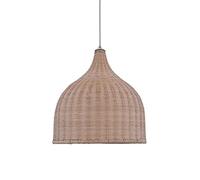 Chinese Retro Hand-Woven Bamboo Pendant Lighting, 4 Sizes of Southeast Asian Style Decoration Rattan, Japanese Simple E27 Bulb Hanging Lamps, Rural Style Lighting Device,L,L