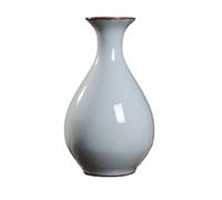 Chinese Retro Ice Crack Glaze Ceramic Flower Vase Decorative Centerpiece for Living Room Flower Arrangements Elegant Home Décor (One Color D)