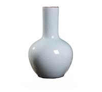 Chinese Retro Ice Crack Glaze Ceramic Flower Vase Decorative Centerpiece for Living Room Flower Arrangements Elegant Home Décor Accent (One Color B)