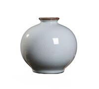 Chinese Retro Ice Crack Glaze Ceramic Flower Vase Decorative Living Room Centerpiece for Flower Arrangements Unique Design (D) Perfect Home Decor Accent