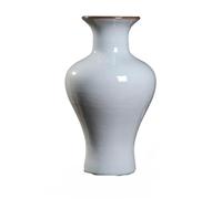 Chinese Retro Ice Crack Glaze Ceramic Flower Vase Elegant Decorative Centerpiece for Living Room Flower Arrangements Unique Home Decor (One Color F)
