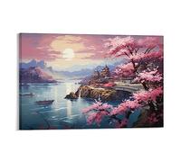 Chinese Retro Landscape Painting Poster Mountain And River Map Rustic Canvas Wall Art Prints Painting for House Room