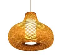 Chinese Retro Restaurant Pendant Lamp Bamboo Woven Pendant Light For Kitchen Island Bedroom Living Room Nursery Foyer Japanese-style Hand Knitted Bamboo Chandeliers For Dining Room Bedroom Cafe YNAHZA