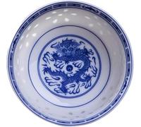 Chinese Rice Bowls - Chinese Dragon Tableware,Blue and White Porcelain Ceramic Ramen Noodle Soup Bowl for Salad, Dessert, and Cereal(8 inch)