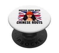 Chinese Roots British Born Girl Pride China Heritage PopSockets Adhesive PopGrip