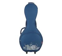 Chinese Ruan Lute Lightweight Oxford Cloth Thickened Zhongruan Instrument Protection Bag with Wheels for Zhongruan Lyre (Dark blue)