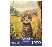 Chinese Rural Cat 1000 Piece Jigsaw Puzzles for Kids Brainteasing Gift Giving 38x26cm/1000pcs