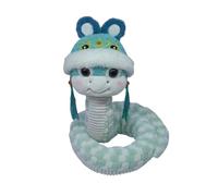 Chinese Serpent Plushei - Soft Zodiec Snake Toy, Cuddly New Year Celebration Plush | Red Snake Character Stuffed Animal, Good Luck Charm Shelf Ornament For Home, Decorative Plush For Festivals