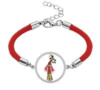 Chinese Shadow Play Female Image Lucky Red String Bracelet Rope Bracelet Handmade
