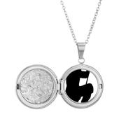 Chinese Shaolin Stick Martial Art Culture Locket Necklace Hold Picture Jewelry Birthday Gift