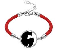 Chinese Shaolin Stick Martial Art Culture Lucky Red String Bracelet Rope Bracelet Handmade