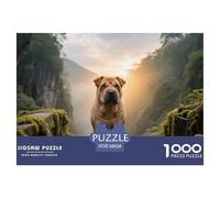 Chinese Shar-Pei, 1000-piece Jigsaw Puzzle, Fun Challenge to Improve Memory And Focus, Great for Wall Art Or Thoughtful Gifts, Suitable for Ages 12+, Pet Dog, 38x26cm/1000pcs