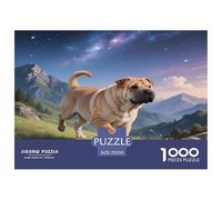 Chinese Shar-pei 1000 Piece Jigsaw Puzzles Fun Challenging Modern Pet Dog Educational Game Creativity & Gift Giving Suitable for Children & People Aged 14+ 70x50cm/1000pcs