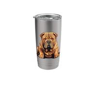 Chinese Shar Pei Dog Illustration Stainless Steel Insulated Tumbler