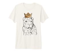 Chinese Shar-Pei Dog Wearing Crown Premium T-Shirt