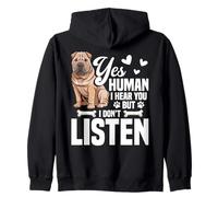 Chinese Shar Pei Lover Dog Owner Yes Human Chinese Shar Pei Zip Hoodie