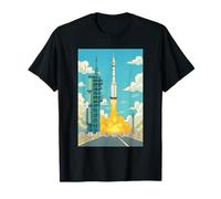 Chinese Shenzhou 20 Rocket Launch Manga Illustration T-Shirt