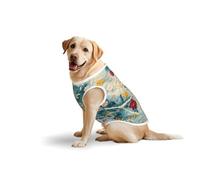 Chinese Silk Large Dog Vest Pure Cotton Breathable | Anti-Shedding Tank Top for Golden Retriever, Labrador, Husky | Comfortable Sleeveless Shirt for Large Breed Dogs, Outdoor Walking 4X-Large