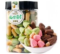Chinese snack gifts Chinese snacks Chocolate strawberry matcha biscuits Mushroom biscuits Chinese casual snacks Desserts Ready-to-eat canned snacks 145g/can (Matcha flavor)