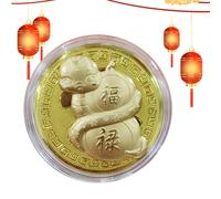 Chinese Snake Coin, 2025 Snake Year Coin, Snake Commemorative Coin, 202 Chinese Lunar New Year Collections Snake Memorial Coin