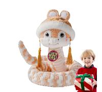 Chinese Snake Mascot Plush Toy - Adorable Zodiac Snake Plush, Soft Snake Plush Decoration | Chinese Snake Mascot Plush Animals Snake Animals