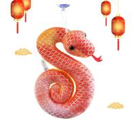Chinese Snake Plush,Chinese Snake Plush | Snake Plush Animal Year of the Snake Mascot | New Year Lucky Snake Plush Toy, Snake Plush Toy