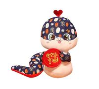 Chinese Snake Plush Doll - Chinese New Year 2025 Snake Plush Toy | Spring Festival Lucky Snake Mascot | Festive and Car Decoration for Bedroom and Living Room
