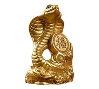 Chinese Snake Statue - Wood Snake Figurines | Year Of The Snake 2025 Figurine | Lucky Snake Figurines | Carved Feng Shui Snake Figurine | New Year Snake Figurine For Good Luck Success Wealth