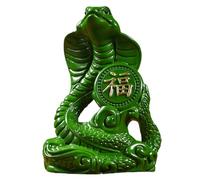 Chinese Snake Statue - Wood Snake Figurines | Year Of The Snake 2025 Figurine | Lucky Snake Figurines | Carved Feng Shui Snake Figurine | New Year Snake Figurine For Good Luck Success Wealth