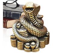 Chinese Snake Statue - Year of the Snake Feng Shui Figure, Prosperity and Lucky Symbol | Happy Snake Sculpture, Moon New Year Decoration, Oriental Collectable Jewellery for Good Luck and Good Luck