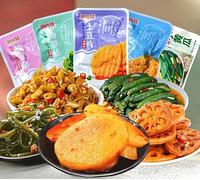 Chinese specialty spicy golden needle mushroom 5 packs, ready to eat when opened, spicy snacks, vegan, snack food, delicious snacks, nostalgic snacks, (Mixed flavors,80packs)