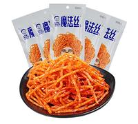 Chinese spicy strips, red oil sauce spicy strips, spicy snacks, Wei Long spicy strips, spicy snacks, casual snacks, delicious snacks, Chinese cuisine, big gluten, big spicy stick (Blue style,20)