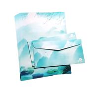 Chinese Stationery Paper and Envelopes Set 8X Writing Paper with 4X Envelopes Color Both Side Letter Writing and Set Chinese Stationery for Student Girls
