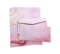 Chinese Stationery Paper and Envelopes Set 8X Writing Paper with Envelopes Color Both Side Letter Paper