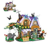 Chinese Street View Architecture Model Kit with 1242 Pieces, Detailed DIY Building Set for Creative Halloween-Themed Displays and Model Collecting