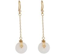 Chinese style ancient Earring,Elegant Occasions Je Palace Style Ancient Retro Chinese Style White Jade Earrings Women Fashion Jewelry