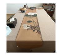 Chinese-Style Antique Table Runner Made of Polyester, Comfortable and Skin-Friendly,Suitable for Tea Tables,Living Room Decoration(32x350cm)