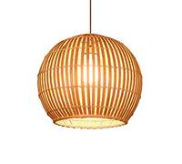 Chinese Style Bamboo Chandelier Rattan Basket Pendant Light Woven Wicker E27 Hanging Light Country Antique Lantern Individual Hotel Restaurant Living Room Balcony