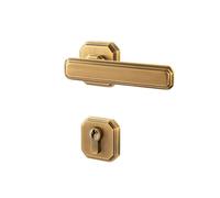 Chinese Style Black Pure Copper Door Lock for Bedroom Magnetic