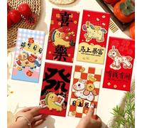Chinese Style Blessing Words Horse Year Money Envelope, Blessing Words Color Printing Red Horse Year Money Envelope(Set 1)